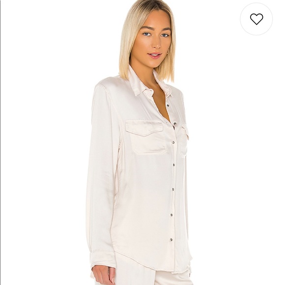 Indah Emma Solid Long Sleeve Button Up Shirt - Picture 3 of 4